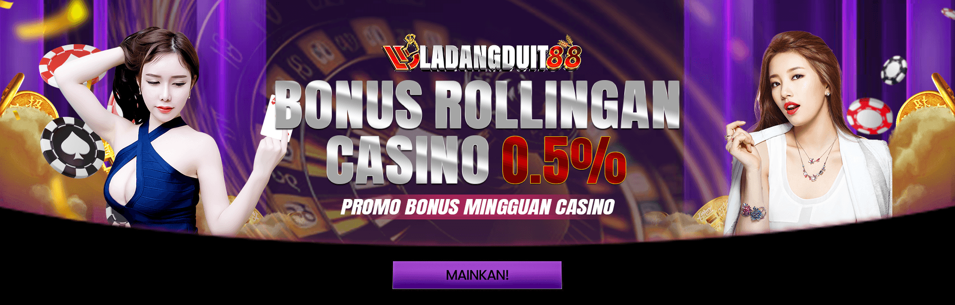 Komisi Mingguan Casino 0.5%